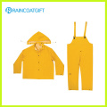 Cor amarelo poliéster PVC 3PCS Men′s Rainsuit